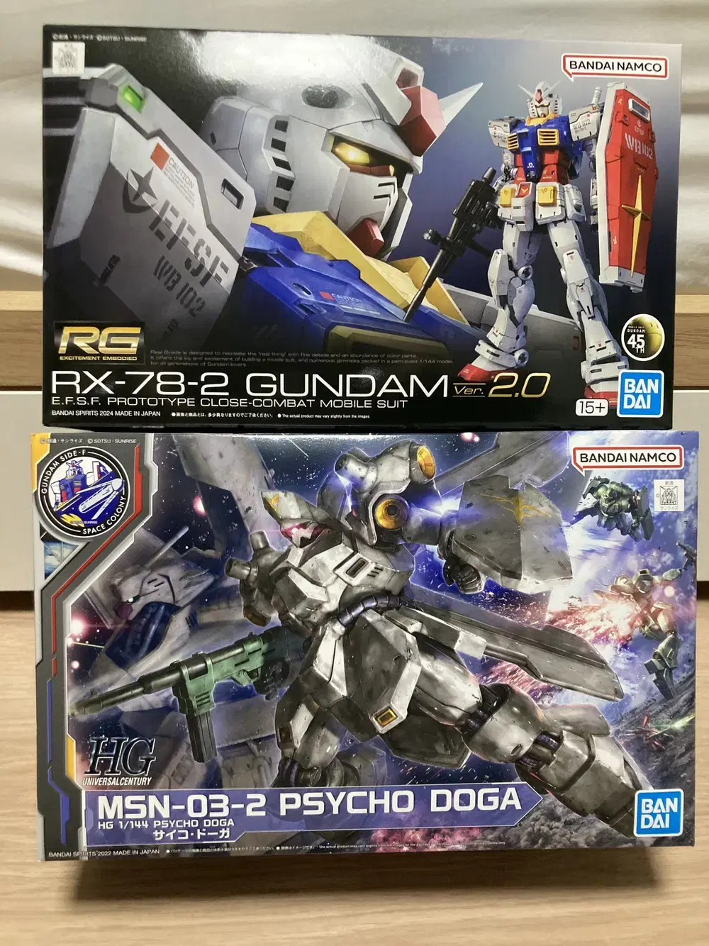 RG First Gundam 2.0 (Improved Edition) & HG Psycho Doga