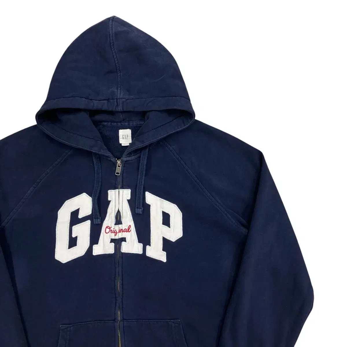 GAP 스펠아웃 빅로고 네이비 후드 집업