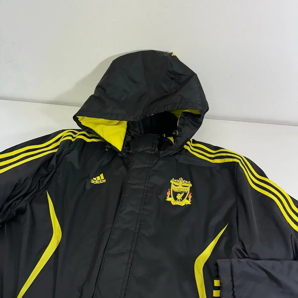 100 Adidas Black Liverpool Football Bench Parka Long Padding