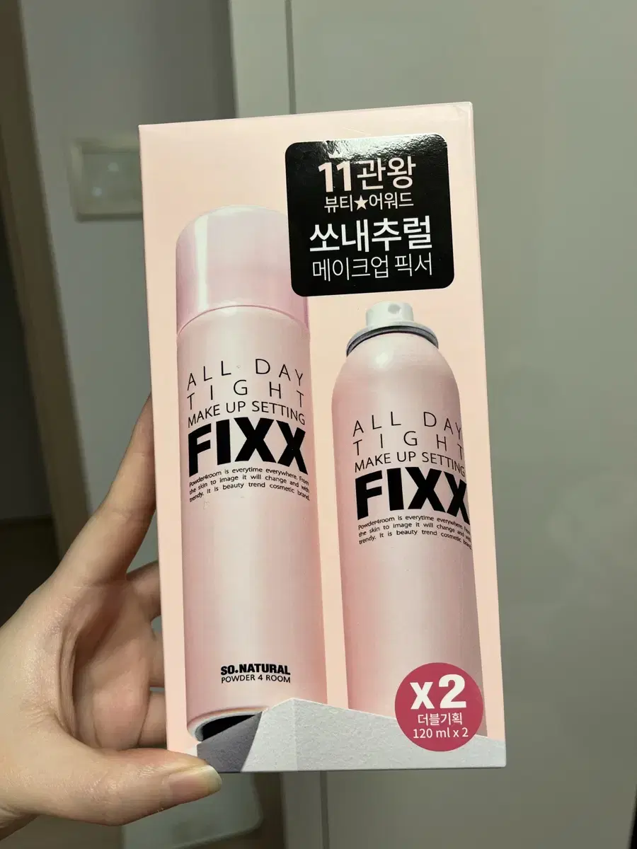 새상품 쏘내추럴 메이크업 픽서 120ml