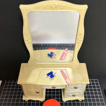 쇼와 레트로 리카짱 드레서 거울대 미니어처 화이트 화이트 가구