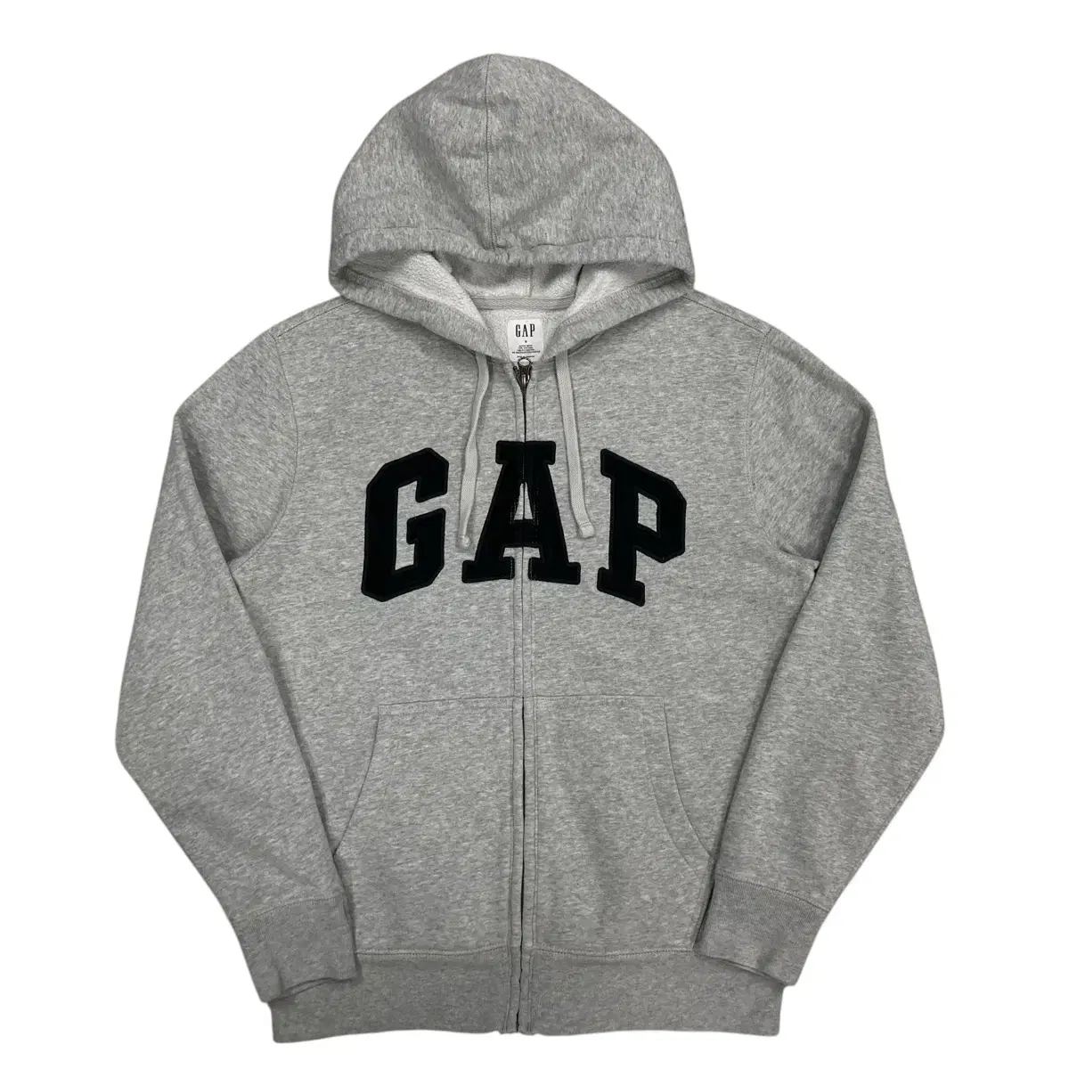 GAP 스펠아웃 빅로고 그레이 후드 집업