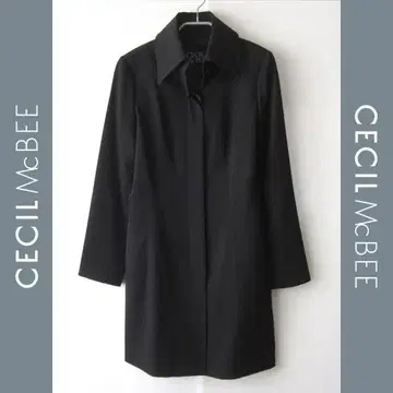 새상품급 CECIL McBEE/ 세실 맥비스텐카라 코트 블랙