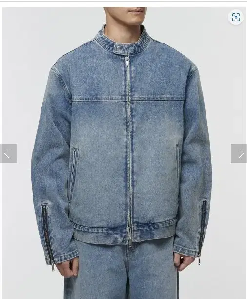 XL, Standard Denim Racer Jacket