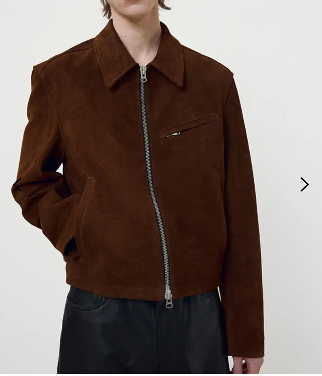 Tony Hawk Suede Jacket Brown L