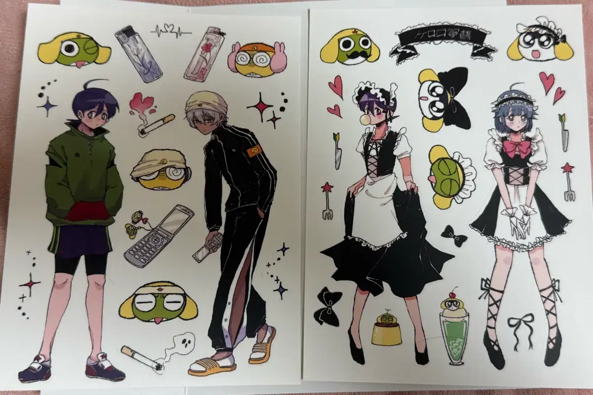 Hiruru-sama, Kero-chan, and the Maids sticker, the Universe, and Sabin-zuu