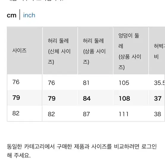 유니클로 와이드핏치노팬츠 79