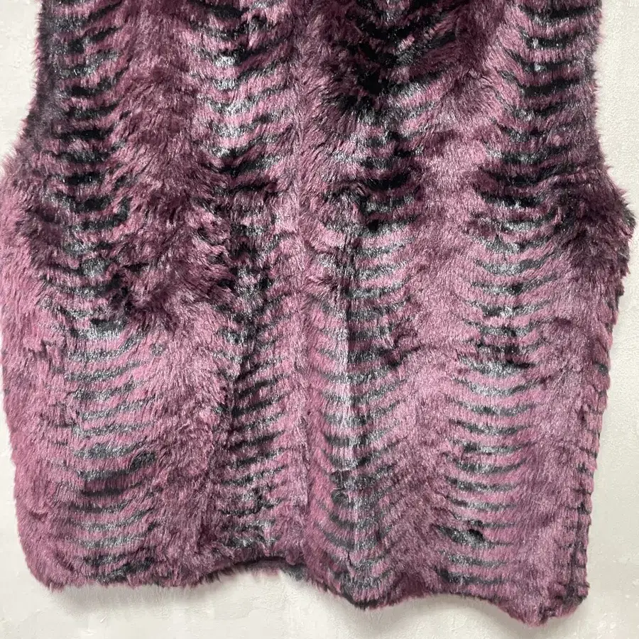 Vintage burgundy fur vest