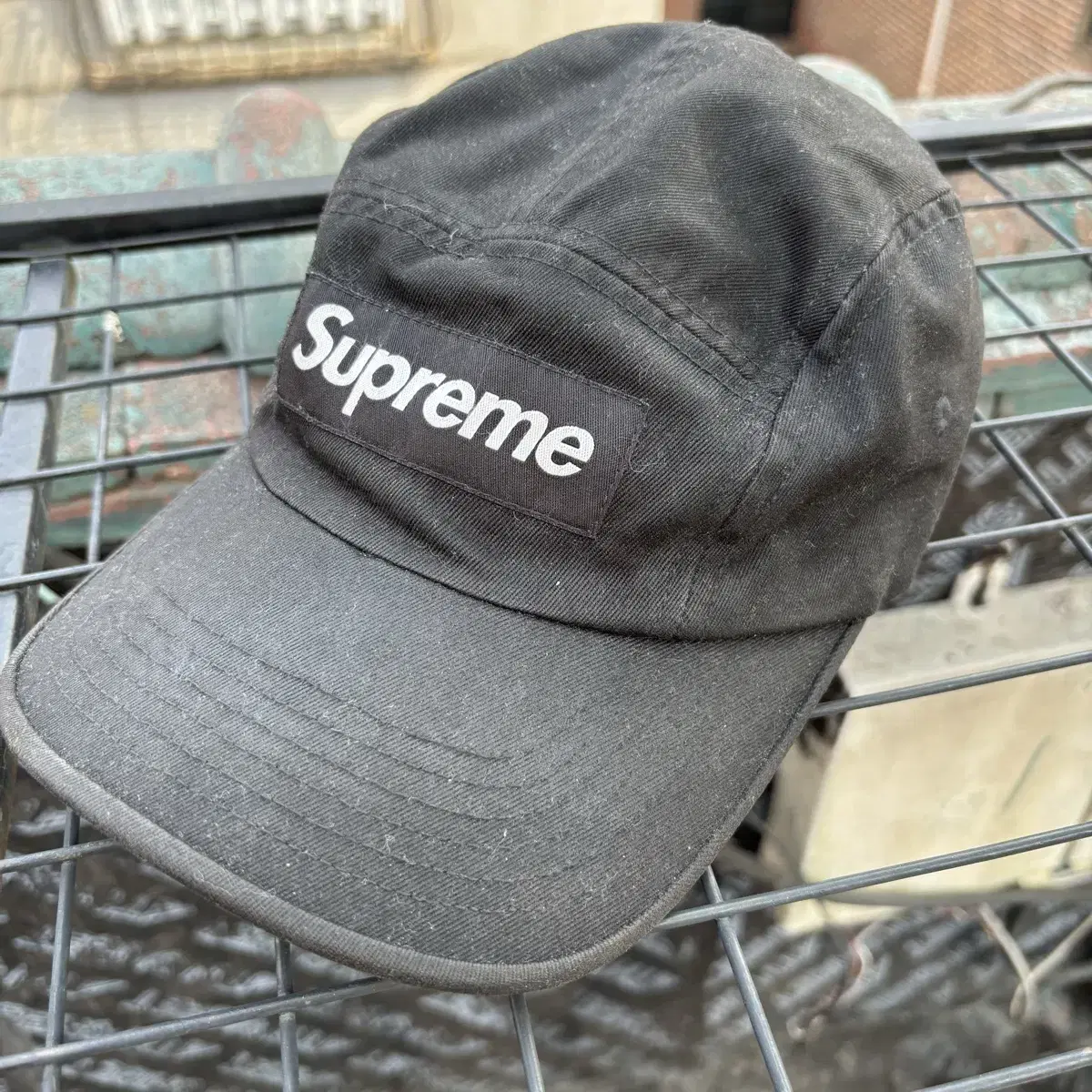 Supreme 슈프림 워시드 치노 블랙 캠프캡