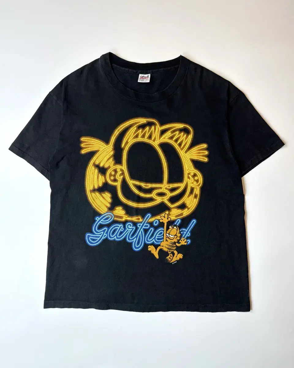 1990S 빈티지 오리지널 가필드 싱글스티치 반팔 티셔츠 USA