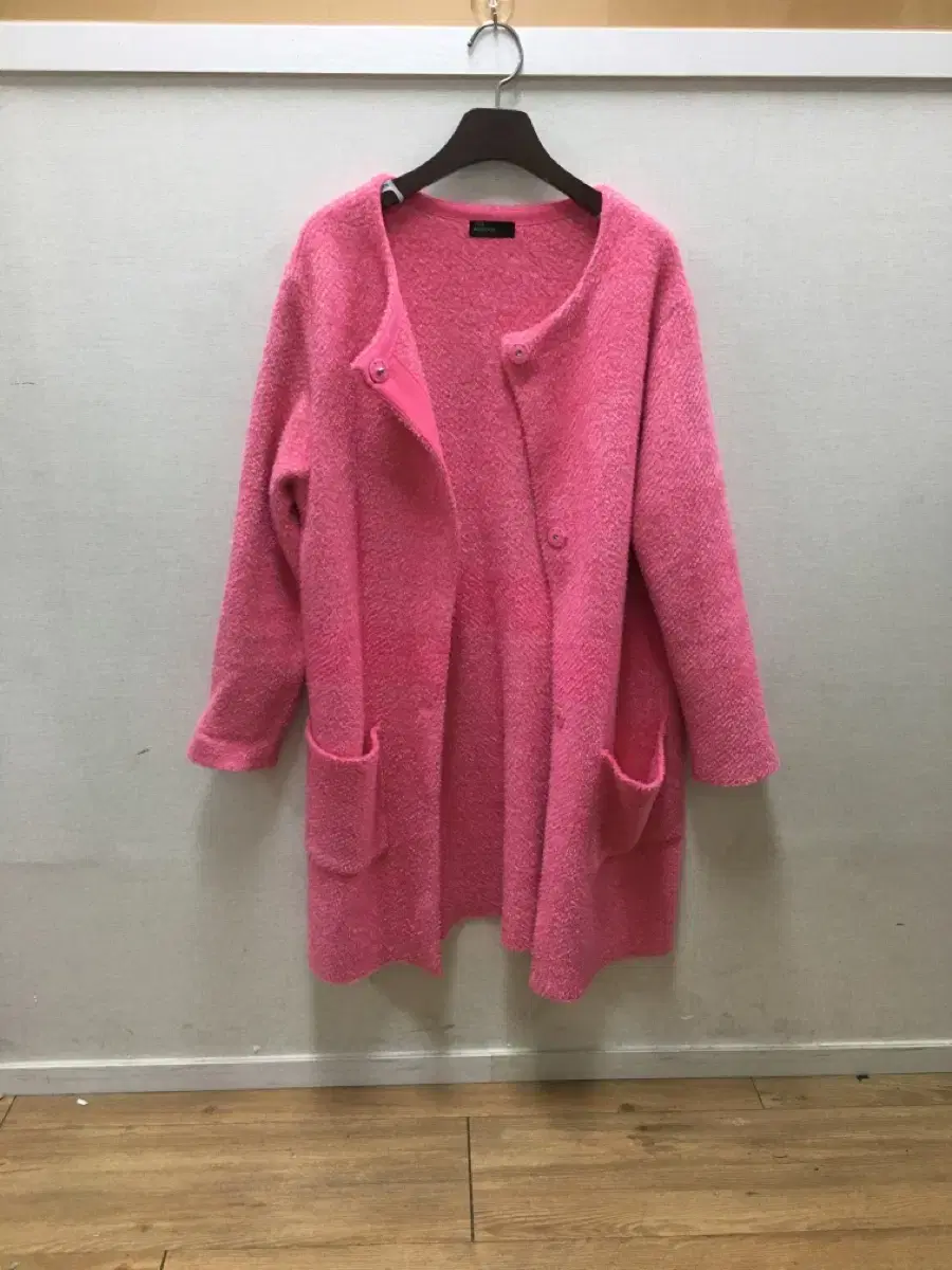 Benetton Genuine Pink Serri Knit Long Cardigan