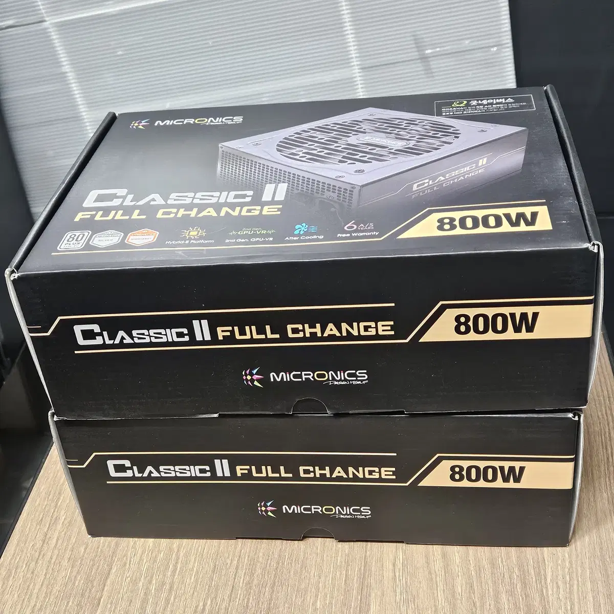 (미개봉) 마이크로닉스 클래식2 풀체인지800w80Plus 230V 2대