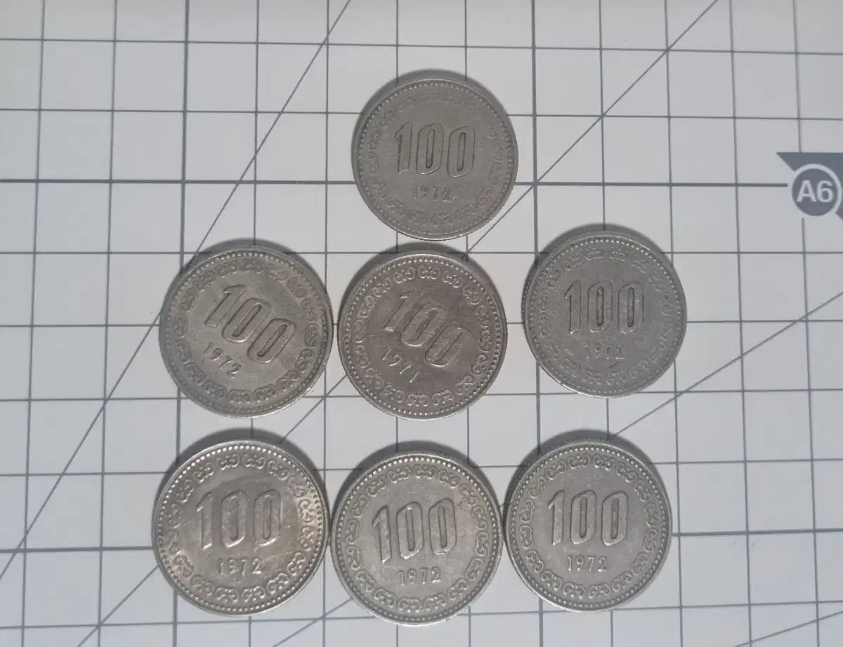 1971년 1972년100원