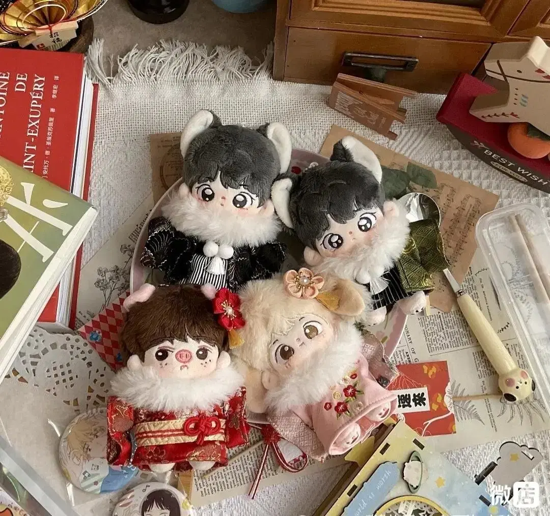 10cm 인형옷 퍼피 기모노 블랙 새상품