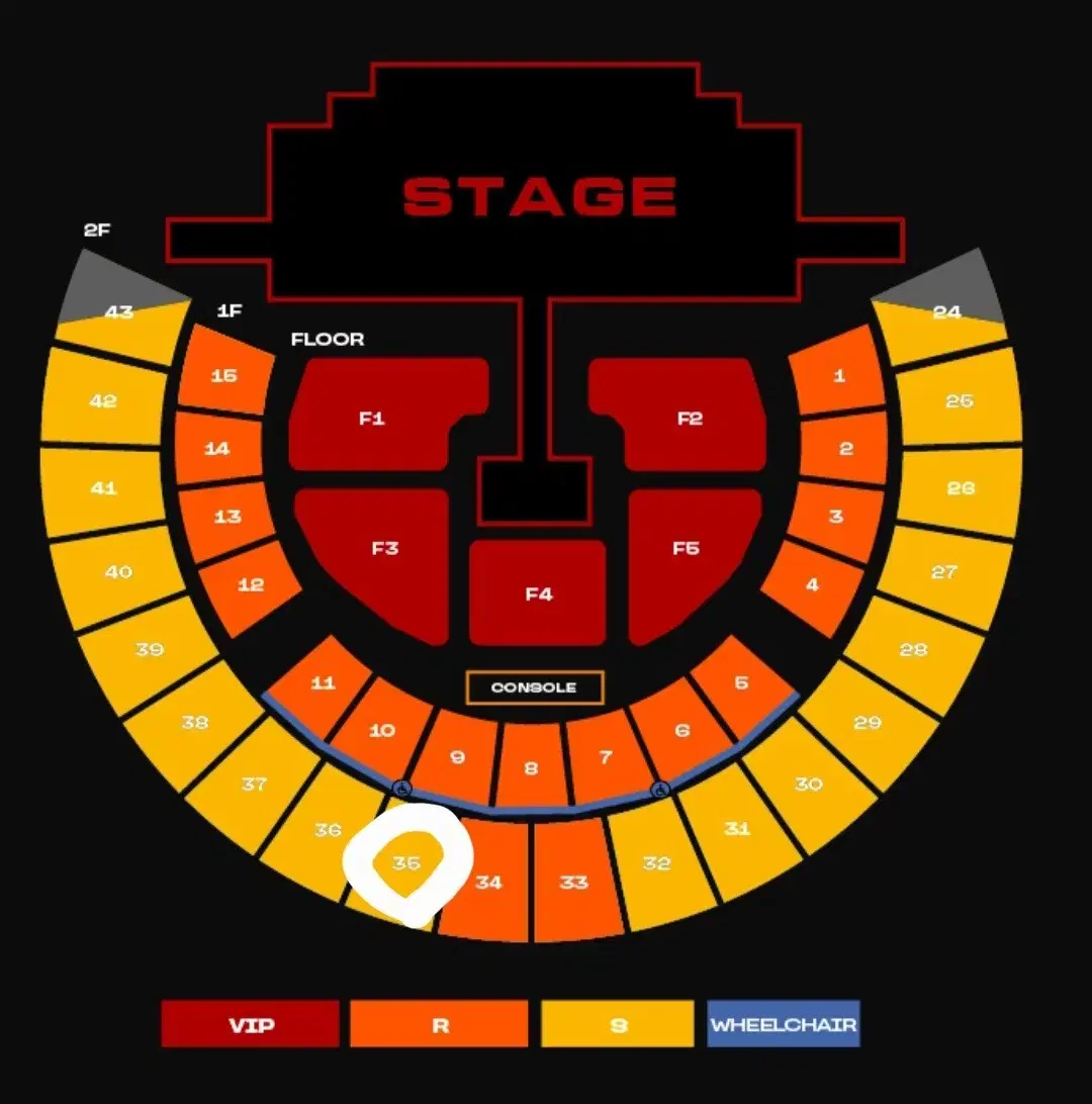 2ne1콘서트 막콘 35구역 13열