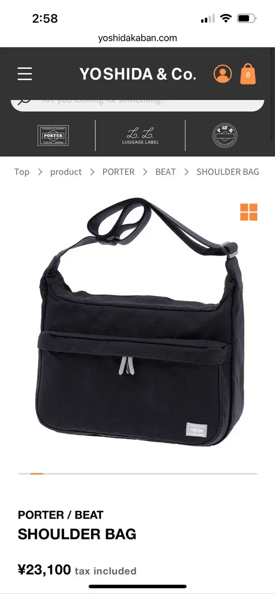 PORTER BEAT SHOULDER BAG BLACK