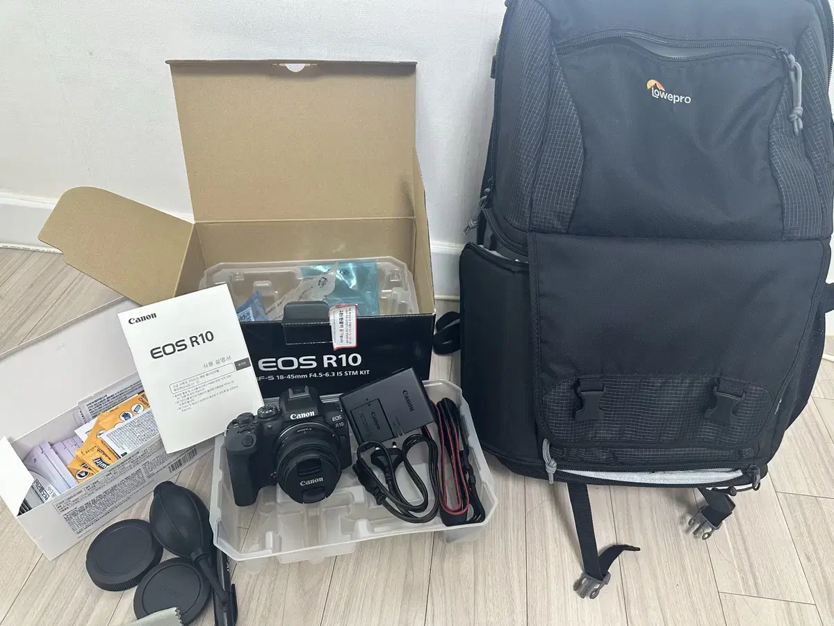캐논 EOS R10 미러리스 카메라 18-45mm 풀 세트(새상품112컷