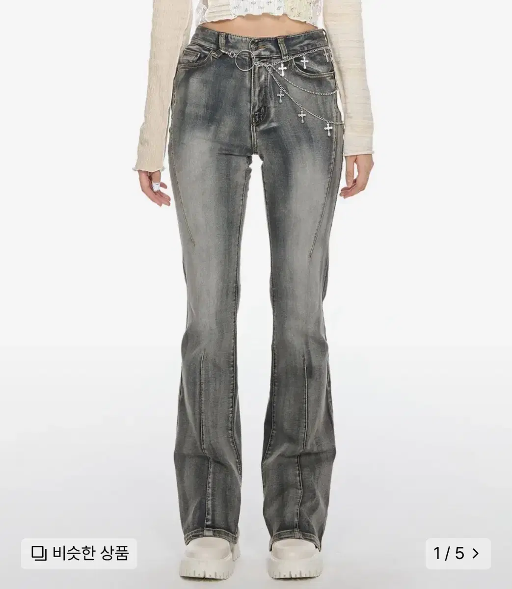 Skiism Inducing darts bootcut jeans gray bootcut pants