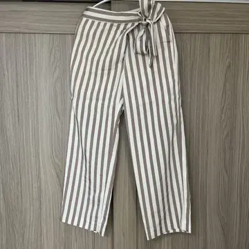 투모 롤랜드스트라이프 허리 리본 팬츠