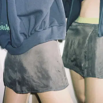 랩 스커트 챠콜 그레이/안스 도트 슬로브너