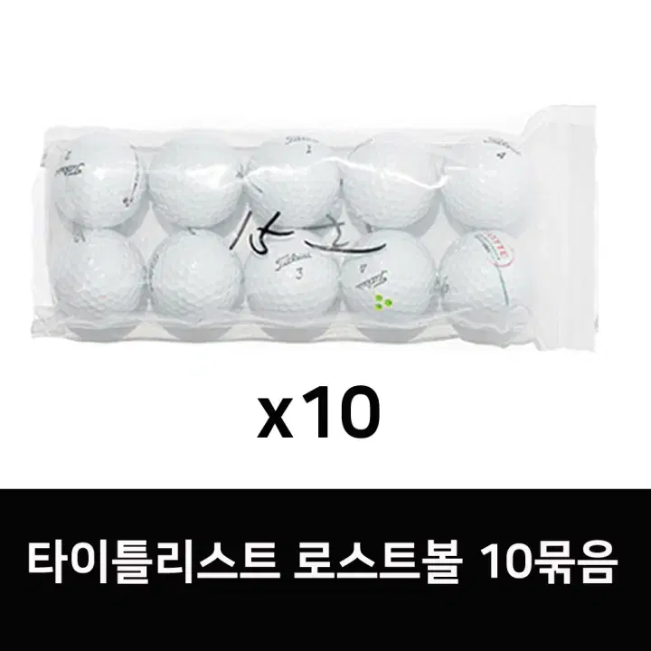 타이틀리스트 로스트볼 V1V1X 골프공 화이트 10묶음