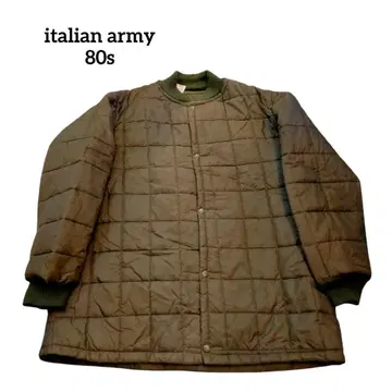 구제 의류 이탈리아 군대 퀼팅 라이너 레인 재킷 빈티지 80년대