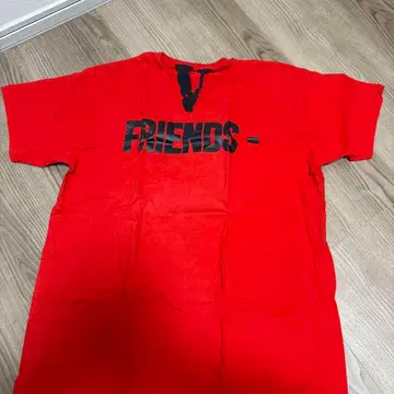 VLONE FRIENDS 로고 티셔츠 XL 빨간색
