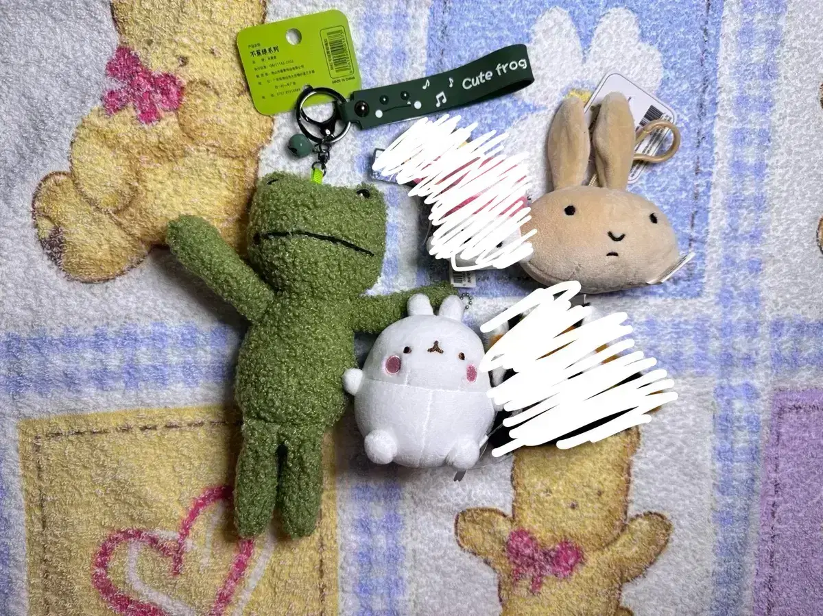 뉴진스 개구리 몰랑이 짱구 유리 토끼 인형 키링