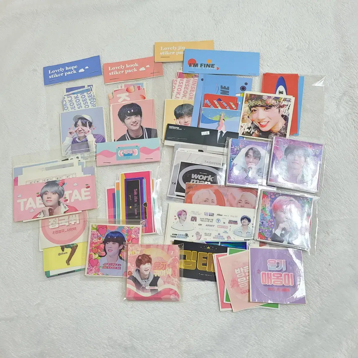 방탄 스티커팩, 도무송, 판스 다꾸 일괄 판매 bts stickers