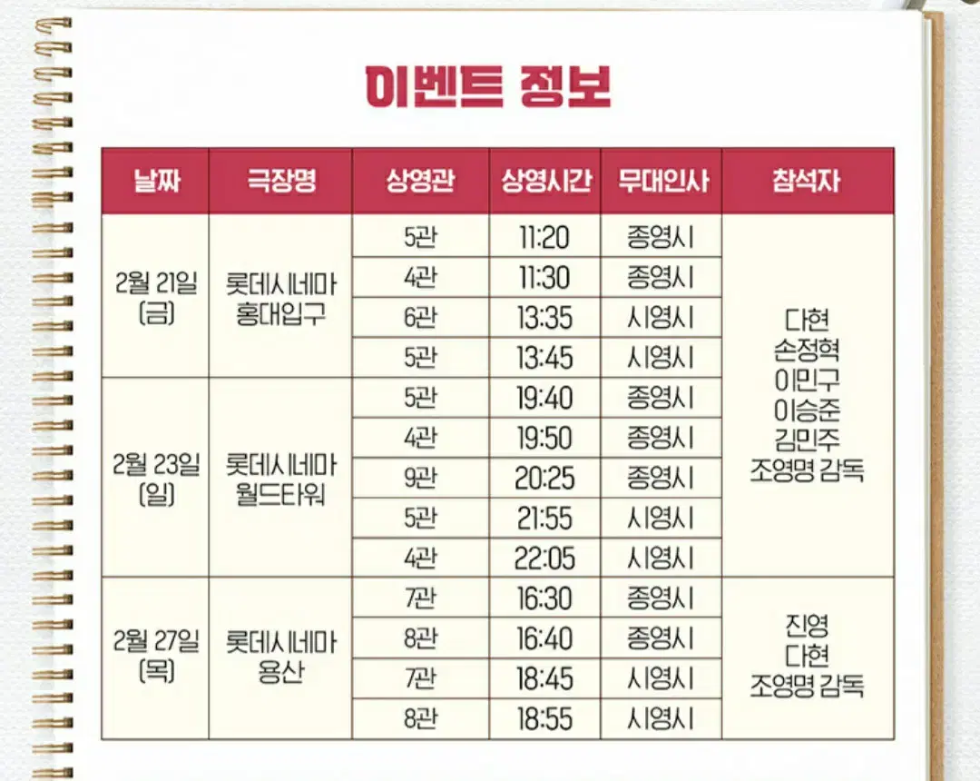 그시절 우리가 좋아했던 소녀 무대인사 2연석