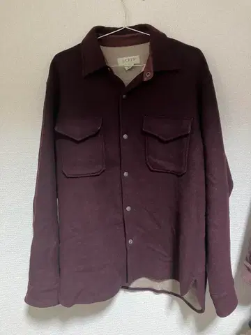 J. CREW 버건디 긴팔 플란넬 셔츠 00s