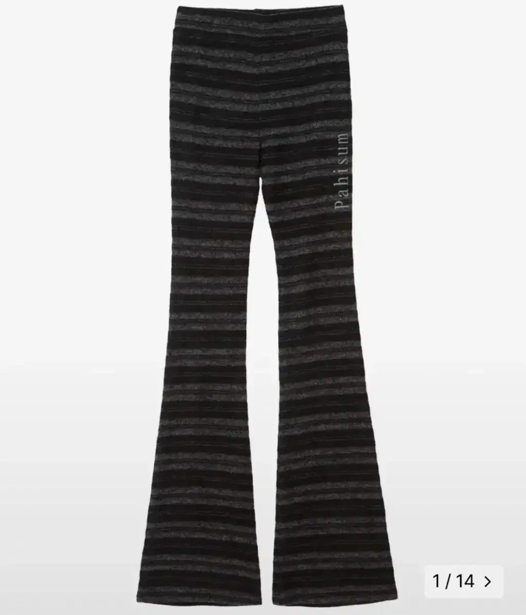 파히섬 STRIPE SLIM BANDING PANTS_BLACK