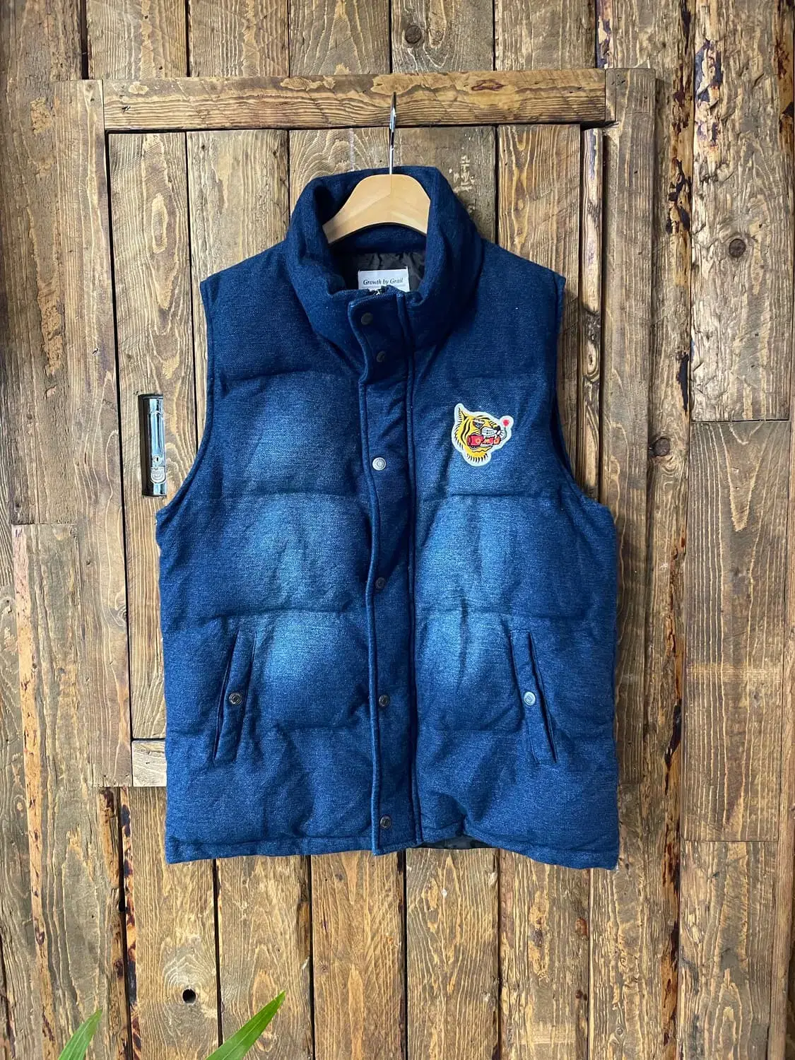 Indigo padding vest / 인디고 데님 스타일 베스트