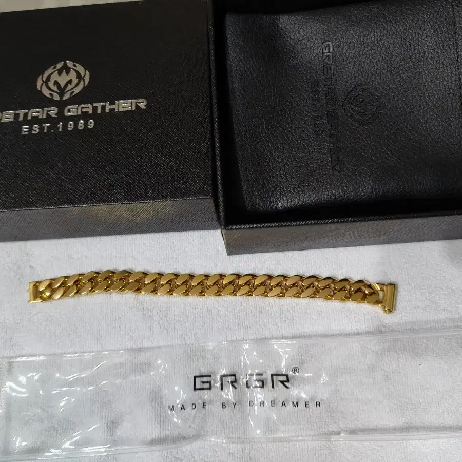 18k 도금 11mm 18cm 길이 남녀공용 금팔찌 악세사리