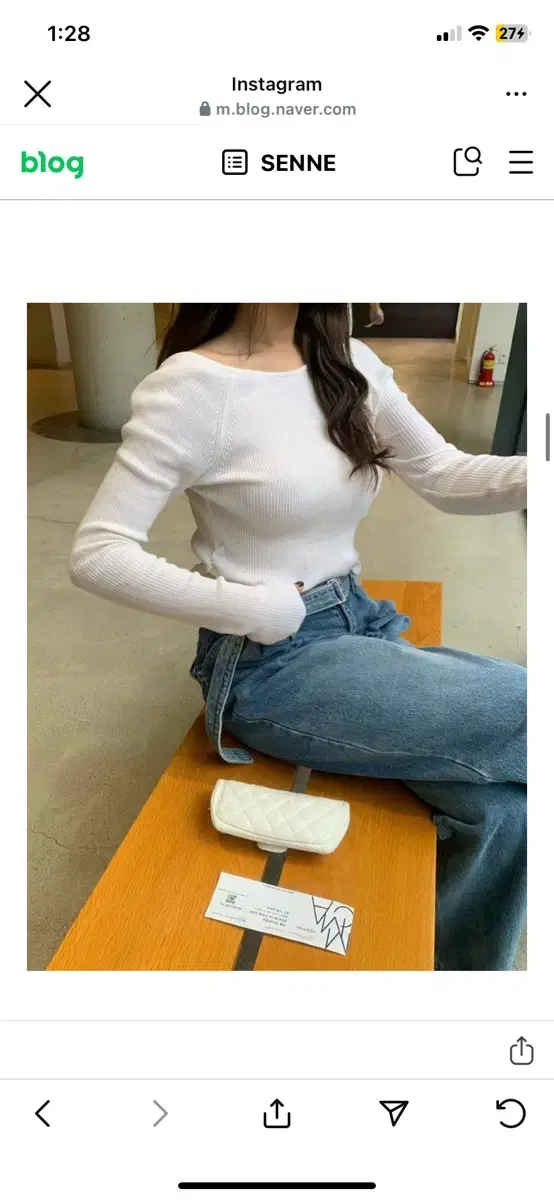 (새상품) 센느마켓 belt wide denim
