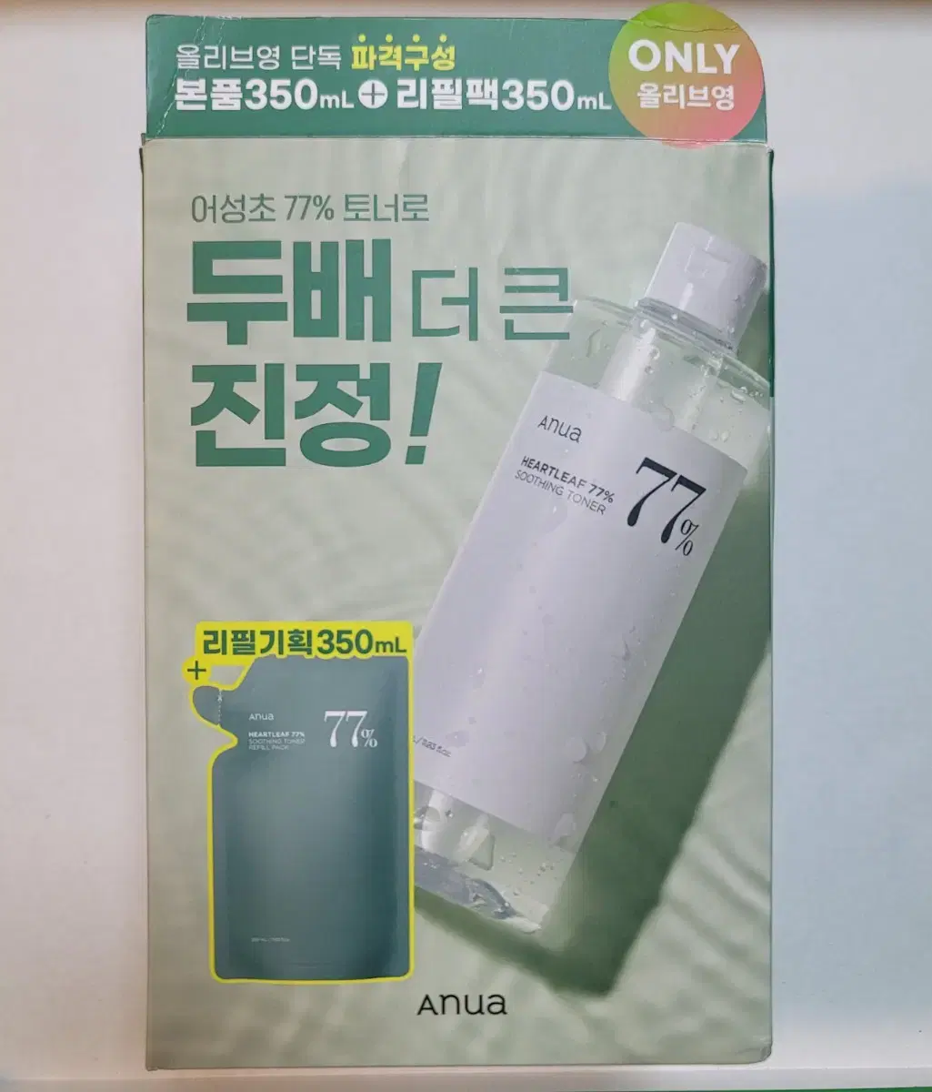 (미개봉)아누아 어성초 수딩토너 350ml+350ml기획