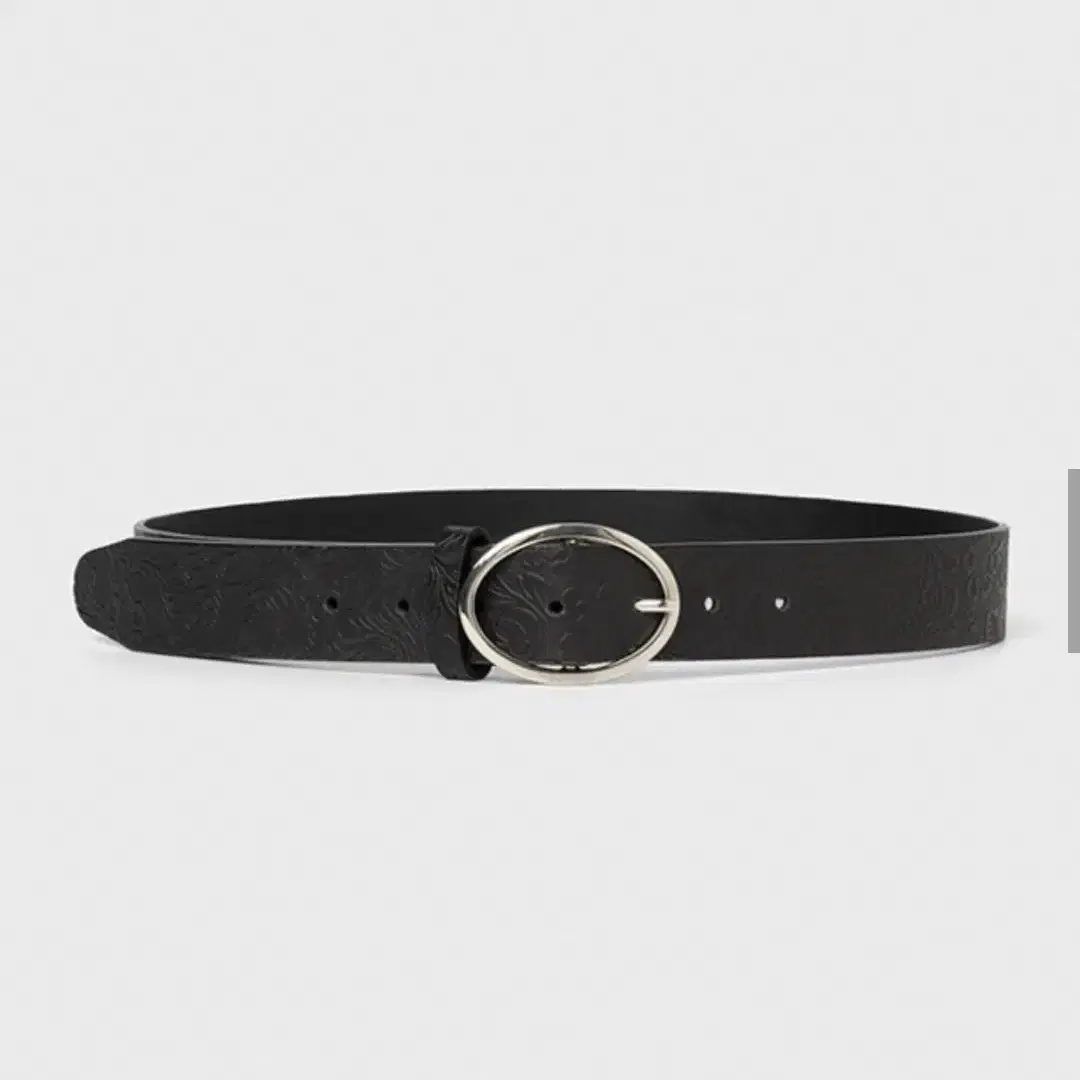 버뮬라 FLOWER LEATHER BELT (BLACK)