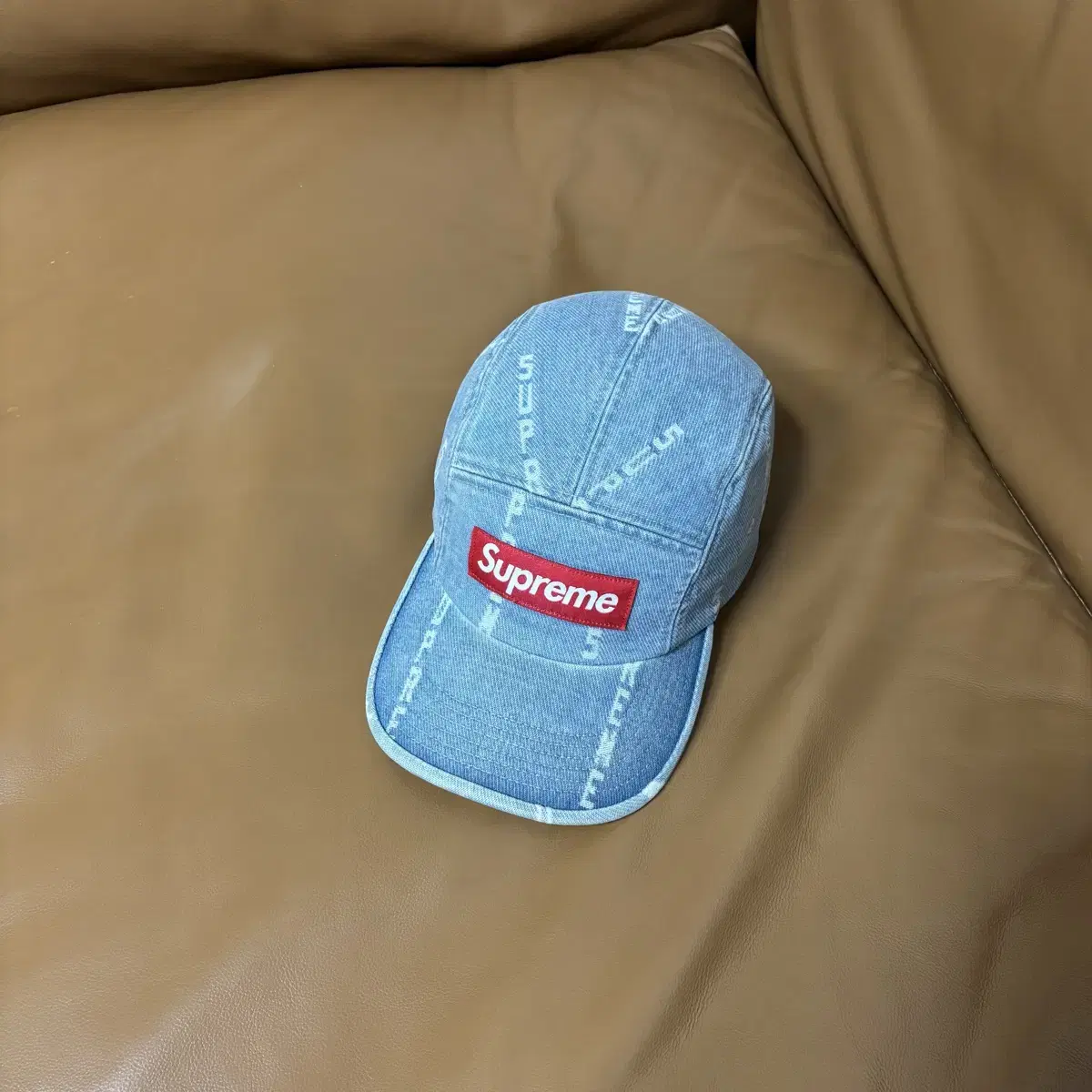 Supreme 슈프림 데님 캠프캡 모자 (Washed Denim)