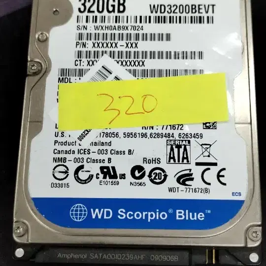 노트북 hdd 320g