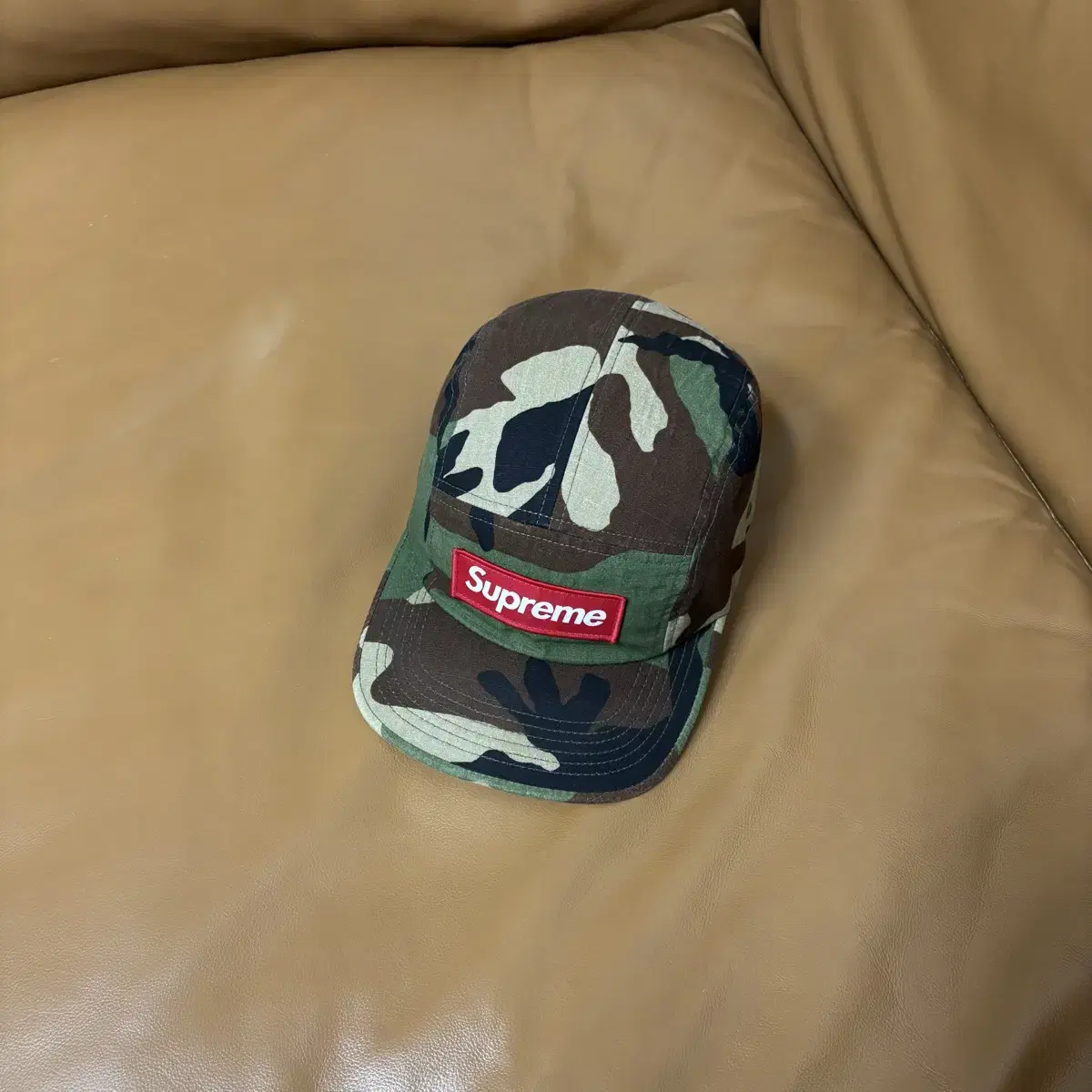 Supreme 슈프림 카모 캠프캡 모자 (Washed Camo)