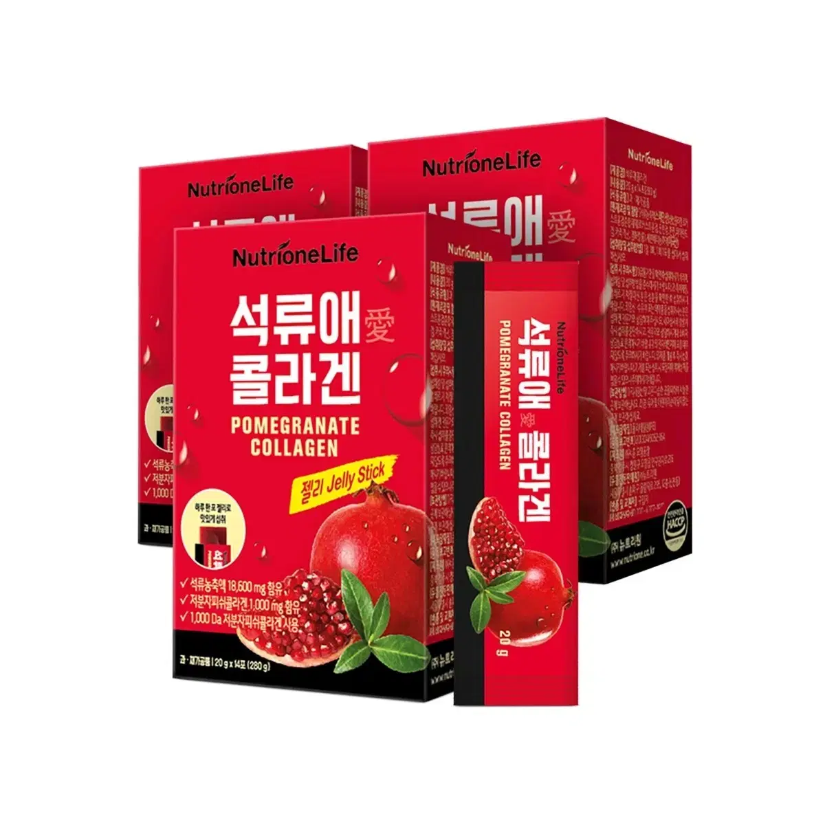 뉴트리원 석류애 콜라겐 젤리스틱 20g x 14포x 3박스