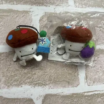 도코모 버섯 스트랩 펠트 소재 약 8cm