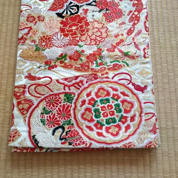 앤티크 럭셔리 마루오비 전통 부채 패턴