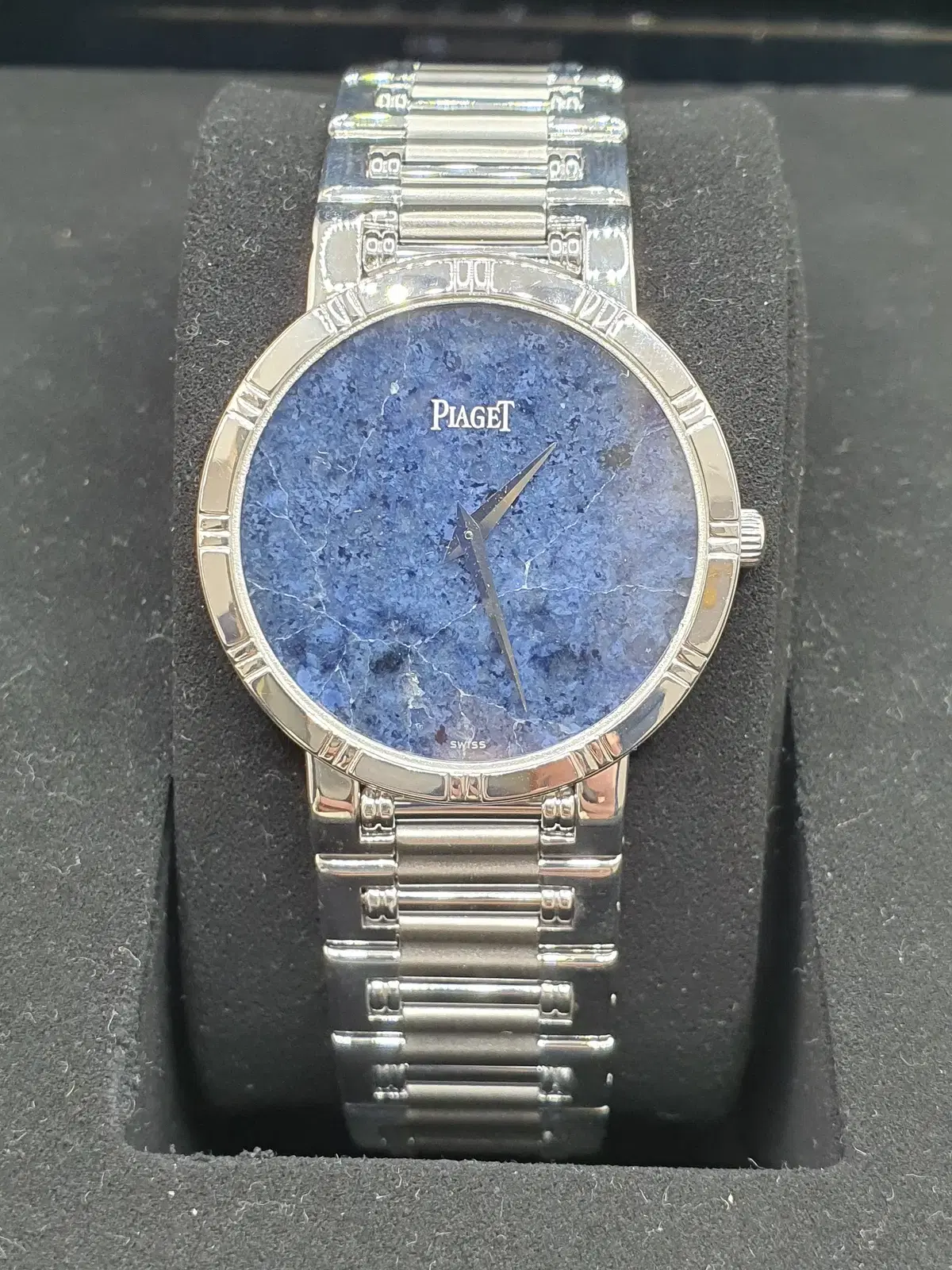 PIAGET 18K WG Dark Blue Lapis Jewel 32mm Dancer