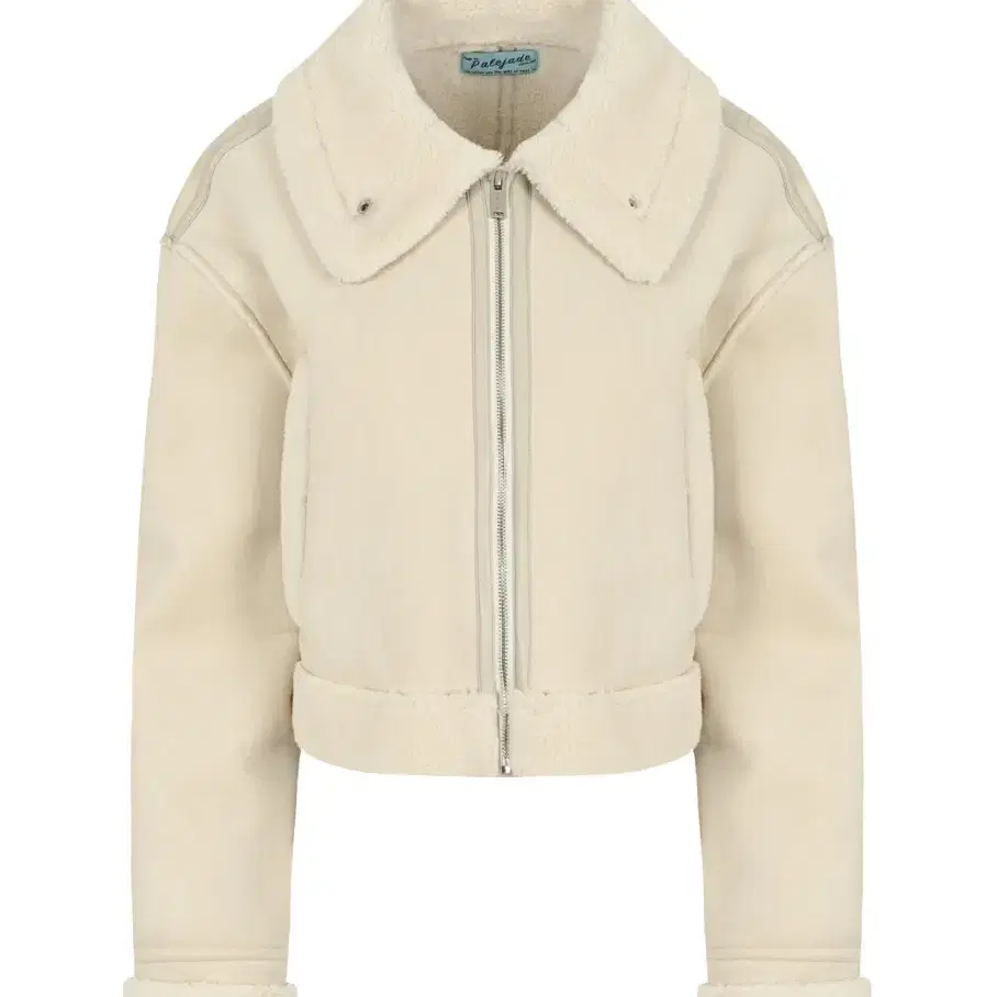 페일제이드 Crop Shearling Jacket In Ivory 무스탕