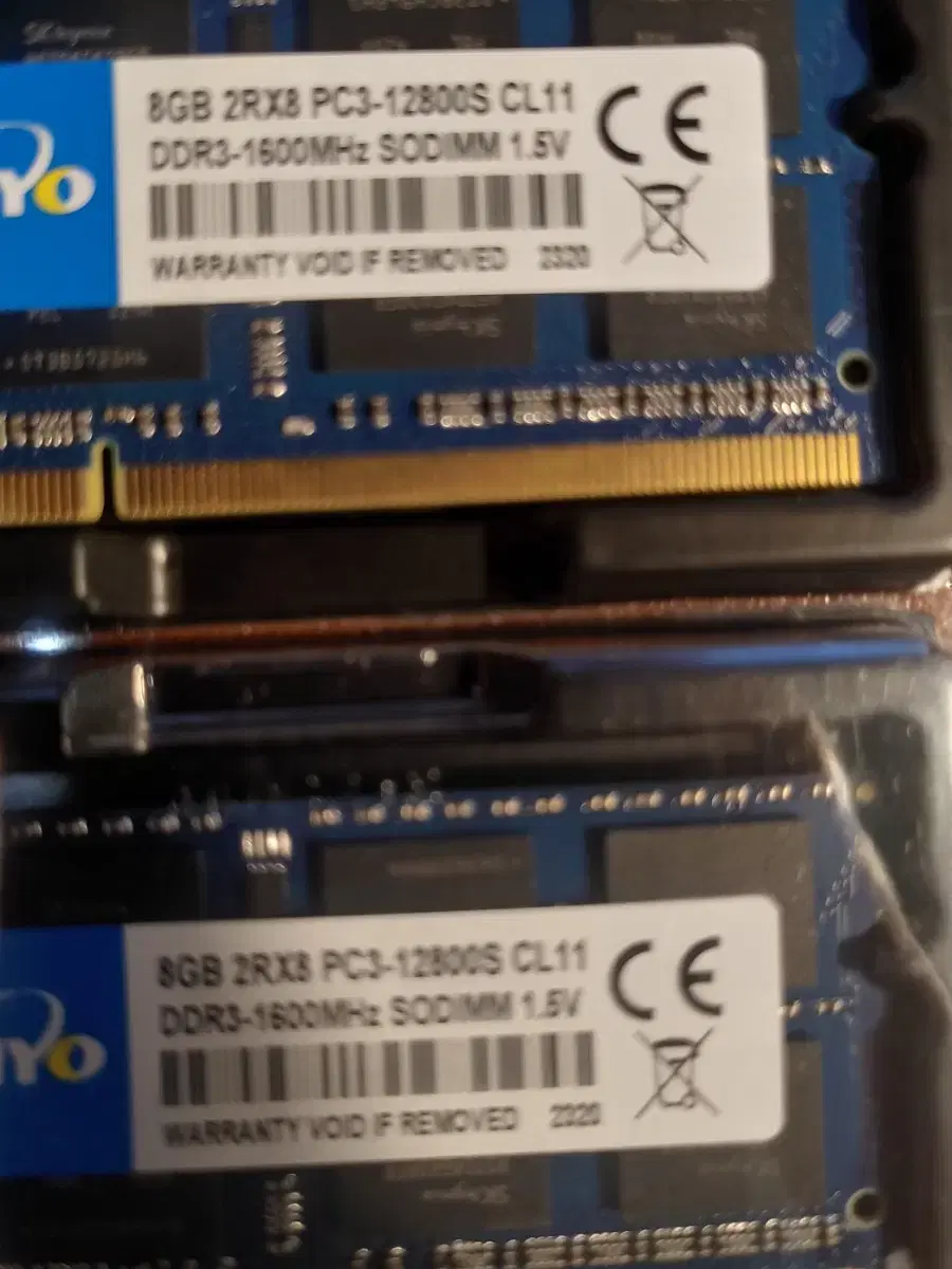 (거래예약됨)DDR3 SODIMM 8기가 두개 합 16기가