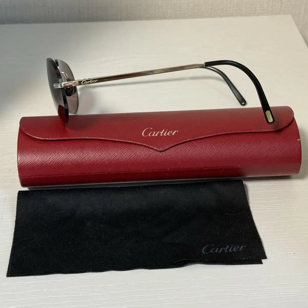 (OS) Cartier 까르띠에 무테 티타늄 은장 선글라스 안경