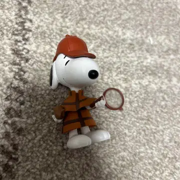 스누피 탐정 피규어 (돋보기 포함)