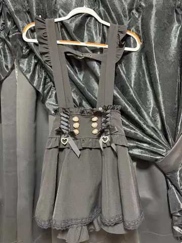 LIZLISA 리즈리사 서스펜더가 달린 치마바지