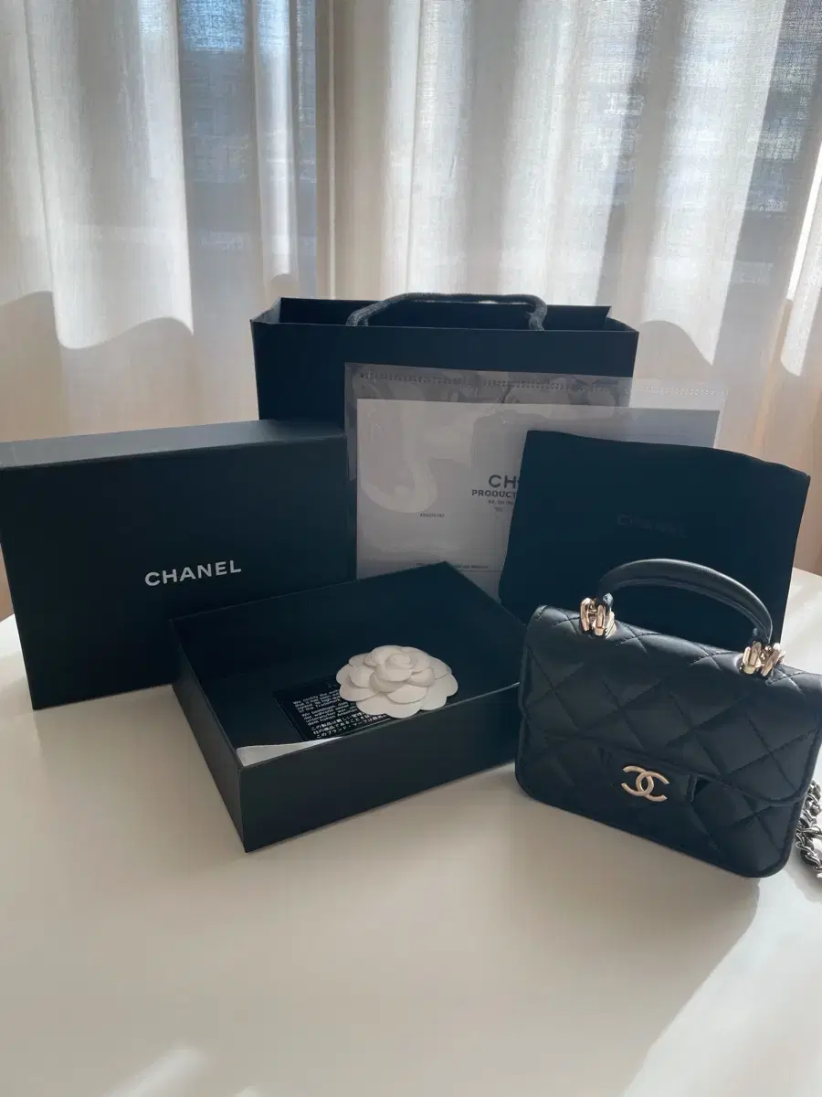 CHANEL Top Handle Mini Chain Bag AP2200 (Color: Champagne Gold)